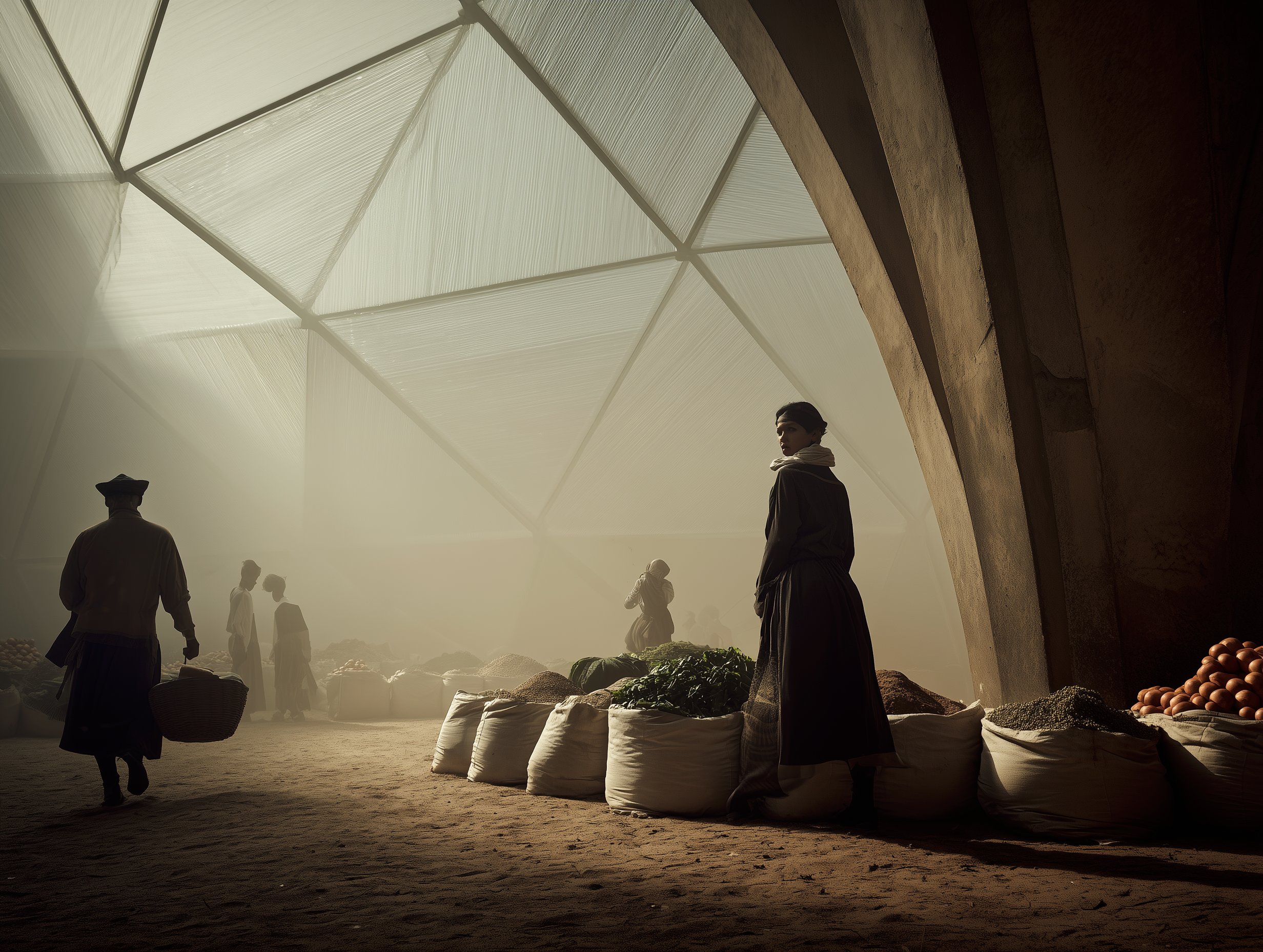 People in a marketplace