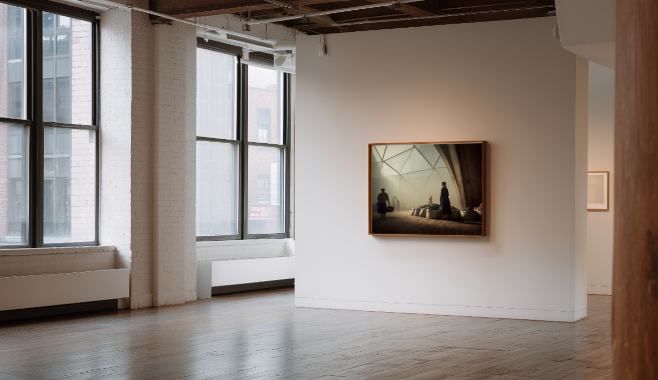 Art Photography titled 'Marketplace' in a loft. A limited edition photograph. 1 of 8, signed and numbered, 2 Artists Prints. With certificate of authenticity. All rights reserved ©Rein-Willem Gloudemans