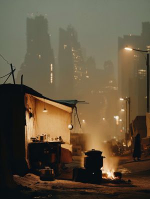 Photo from 'City Fires 3' printed on Hahnemühle Baryta FineArt paper. From the series 'Echoes from Tomorrow'. All rights reserved ©Rein-Willem Gloudemans