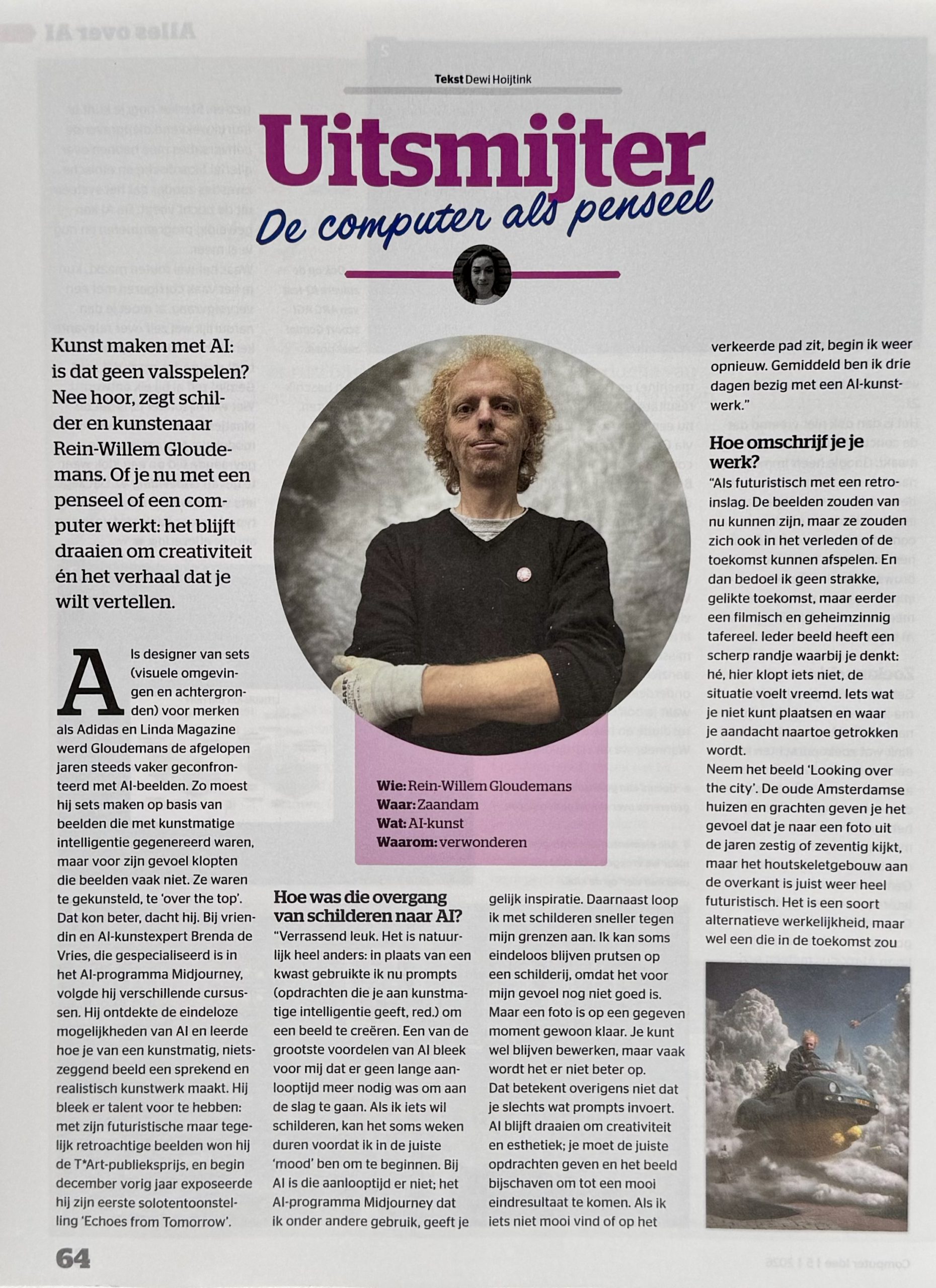 Interview in Computer Idee 5 | 2026. Text by Dewi Hoijtink. Photo's by All rights reserved ©Rein-Willem Gloudemans