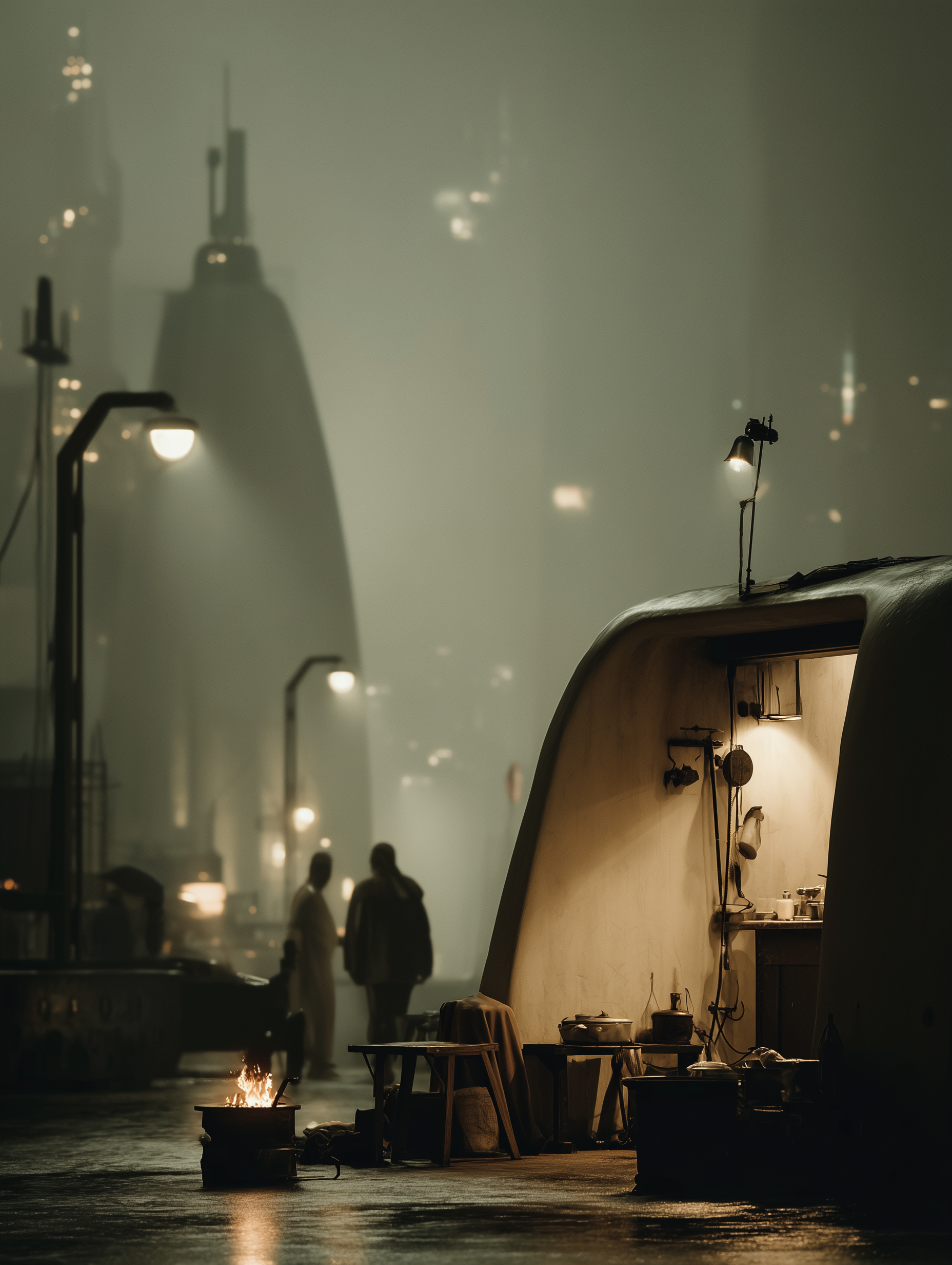 Artwork "Evening Glow" is printed on Hahnemühle Baryta FineArt paper and comes in a wooden handmade frame. From the series 'Echoes from Tomorrow'. All rights reserved ©Rein-Willem Gloudemans