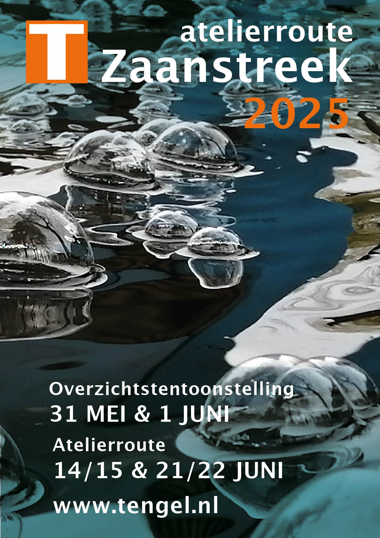 Poster for overview exhibition Tengel and studio route.